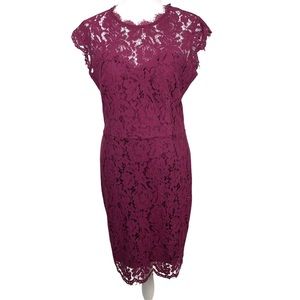 Miusol Women's Retro Floral Lace Slim Evening Cocktail Mini Party Dress, Medium